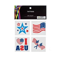 24 pieces ~ European and American single childrens stickers baby stickers safe Sticky Stickers lasting cartoon anime tattoo stickers