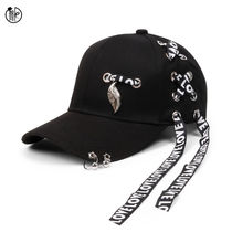 Day Ensemble Personality Iron Ring Hat Duck Tongue Cap Woman Tide with baseball cap Ins spring and summer new sunscreen sun man