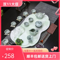Simple modern European style creative Kung Fu tea set home office small tea table drainage marble Buddha tea tray