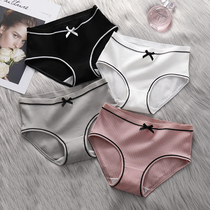Panties womens cotton breathable soft crotch ladies bottoms low waist sexy teenage non-marking size briefs toe