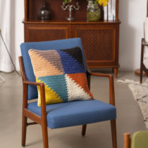 PentFair India imported handmade wool cushion Bohemian national color geometric wool thread weaving