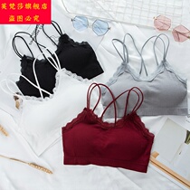 Fufansha sports beauty back underwear Womens small bra gathered sexy thickened chest bandeau camisole net red explosion