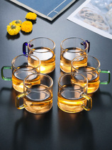 Drink teacup Thickened glass Teacup Small cup Transparent glass with a small teacup Kung Fu tea cup Master cup