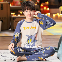 Boys Pajamas Children Spring Autumn Thin Cotton Long Sleeve Boys 13 Years Old Boys Home Clothing Winter Sets