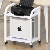 Desktop computer host tray host tray host trailer bracket mobile chassis double-layer shelf base pulley