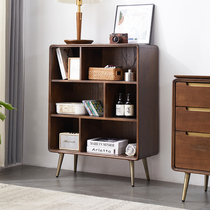 Excellent wood furniture solid wood bookcase locker storage rack study solid wood bookshelf side frame light luxury simple furniture