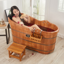 Oak bath barrel Bath barrel Bath Solid barrel Bath Bath tub Bath tub Adult adult Wooden home