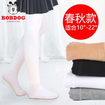 Girls pantyhose spring and autumn and winter plus velvet thickened girl baby leggings tights childrens white dance socks