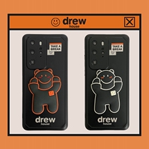 Huawei mate40pro phone case p40 stereo mete40 padded p30 cute mata30 anti-drop mt all-inclusive m40por smiley face meat couple soft shell