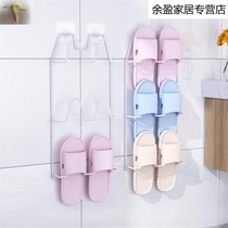 Wall-mounted shoe rack free of perforated bathroom multilayer simple door defender raw shoes home wall-mounted in slippers frame