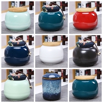 Mingfeng ceramic Kung Fu tea set Tea pot Zen style black sealed pot Ding kiln small tea pot Kiln becomes smaller Gourd tea pot