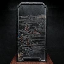 Lotus Old object Wen Fang Si Bao Hui ink Anhui old ink ingot ink block ink strip pine smoke ink