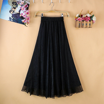 Elastic waist chiffon skirt Women summer 2021 New Bohemia Joker big swing holiday dress