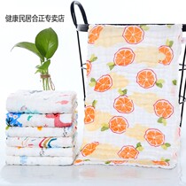 25*50 cotton six-layer gauze baby baby puree skewers baby printed gauze saliva towel