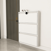 Fingerprint Lock Shoes Cabinet Doorway Large Capacity Containing Xuan Guan Door Hall Cabinet Ultra Slim Shoe Cabinet Floor Valgus Bucket Mesh Red