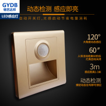 LED body induction foot light Type 86 embedded outdoor waterproof stair stepping light Corridor skirting corner light