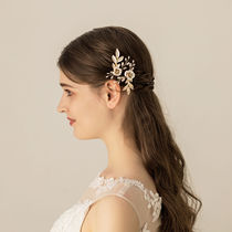 O559 original bridal headwear retro lacquer leaf alloy hairpin set photo studio shape photo hair accessories accessories