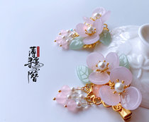 Mist search hairpin original Chinese clothing headdress small peach blossom hairpin tassel cute headdress small fresh