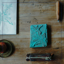 Yun Blue Pavilion engraving printing Ding You re-published non-heritage traditional craftsmanship pure handmade fun