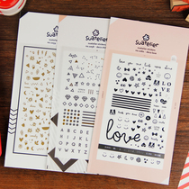 Korea Sonia childrens nail manicure diary decoration small stickers mobile phone DIY transparent waterproof cute stickers