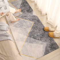 Modern simple imitation cashmere bedside carpet bedroom long strip carpet living room bed front mat bedside carpet thick