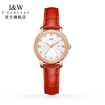 IW Brand Watch lady light luxury quartz watch student waterproof belt Top Ten temperament ins niche design brand name