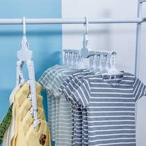 Hanger storage rack Multi-function drying rack Household seamless folding hanger Drying rack clip finishing hook