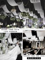 Wedding Spring Force Cloth Ceiling Veil mantle Mantle Decoration Han Style Wedding Hall Stage Top Floating Hotel Cloud Top Yarn Arrangement