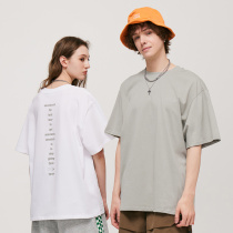 KU-HOUSE Short Sleeve T - shirt men and women summer American style half - sleeve shirt cotton couple clothing tide tops