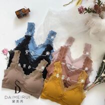 Dime Rey 7316 Wrapped Chest Smear Woman No Steel Ring Underwear Sexy Lace Beauty Back Thick Chest Cushion Poly Bra Vest