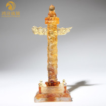 Forbidden City Museum souvenirs Huabiao foreigners Chinese style column characteristic gifts Glass crafts Crystal small ornaments