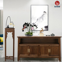 New Chinese style Old elm side cabinet Entrance cabinet Solid wood foyer cabinet Zen shoe cabinet Dining side cabinet Living room simple locker