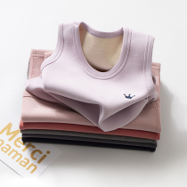  Childrens warm vest girls plus velvet warm vest baby wear thickened bottoming boys vest autumn and winter vest