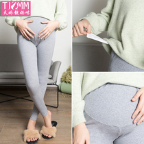Maternity clothes autumn and winter leggings autumn and winter thin velvet long trousers belly pants cotton nine points loose