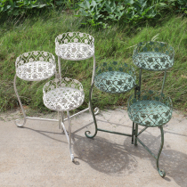 Wrought small flower folding three baskets beautiful lace high and low staggered balcony garden courtyard elevated