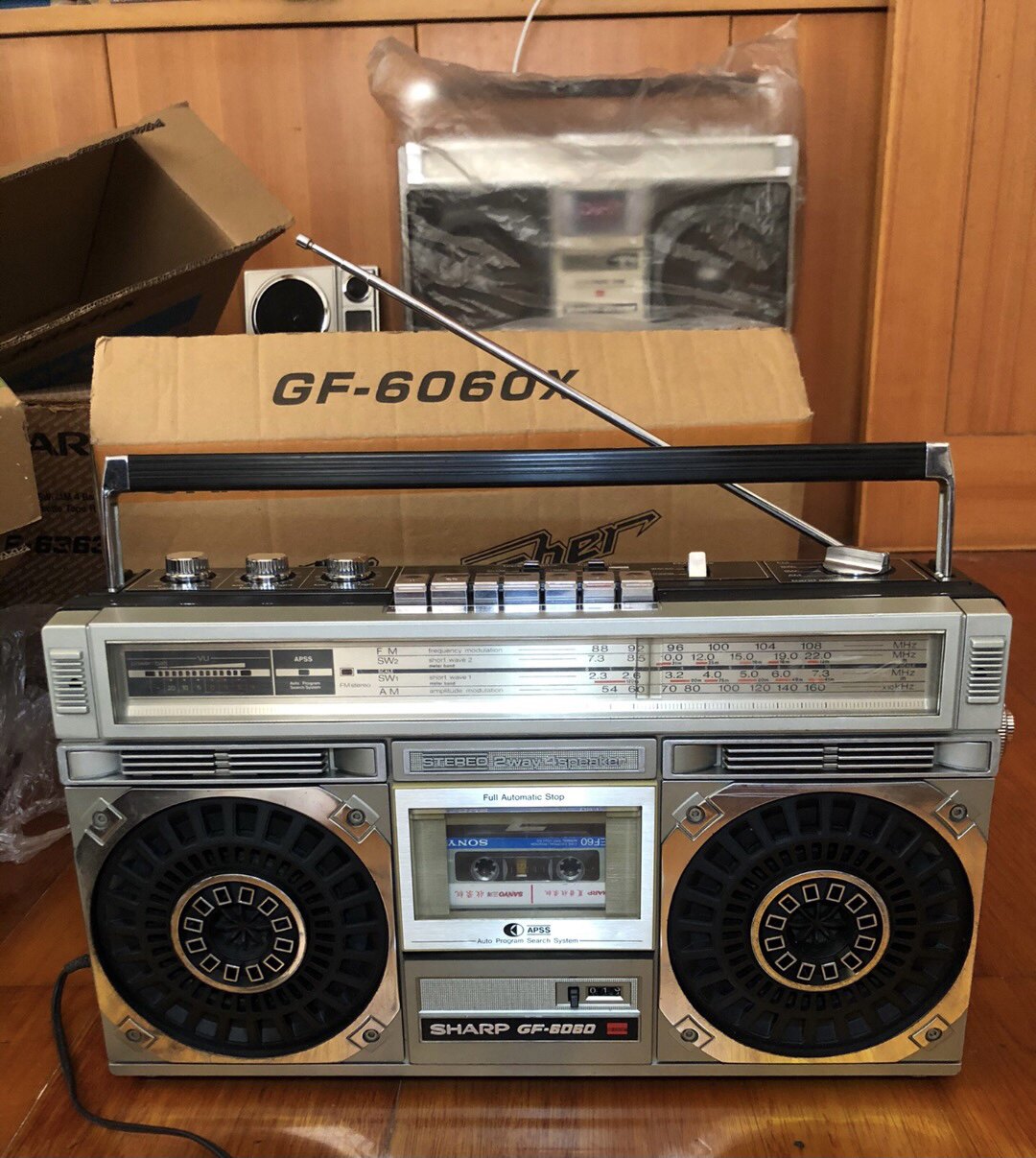 日本纯进口SHARP夏普GF-6060X收录机声音超好磁带声音洪亮调频评价- 淘宝网