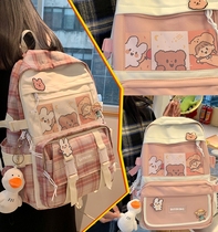 School bag female middle school junior high school students Plaid color color Primary School students third to sixth grade light Girl backpack backpack backpack