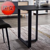 Minimalist modern rectangular table metal frame foot 1 4 g1 6 1 8m dining table and chairs combined