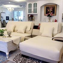European waterproof leather sofa cushion fabric cushion cover all-round universal non-slip Nordic light luxury simple Four Seasons Universal