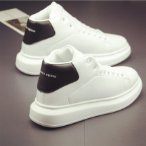 White High Help Shoe Mens leather Han Edition 100 lap lovers board Shoe Mens inner heightening movement Leisure thick bottom Little White Shoe Men