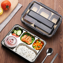 304 stainless steel lunch box bento box heat preservation student canteen grid portable divider office worker lunch box set