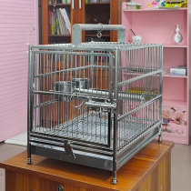 NIMIWEI Parrot bird cage 304 stainless steel out cage tiger skin cage tiger skin Phoenix parrot special cage small