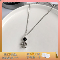 Lukewarm Wind Hip Hop Necklace Girls Ins Minimis Sweater Chain Robot Astronaut Neck Chain Necropolis Accessories 8N215