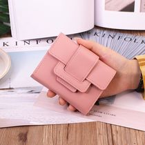 New wallet female short student Korean fashion cute small portable Mini Lady wallet coin wallet card bag