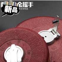 Household 30m shake hand clear tape measure 100m leather tape measure Land measuring O measuring meter tape measure Cloth tape measure disc