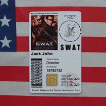 Personalized entertainment card Los Angeles SWAT ID card new version of PVC chip card entertainment animation card