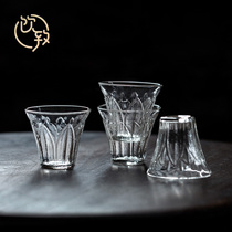 Drink to heat-resistant portrayed glass tea cup creative tea cup Japanese-style kung fu tea set personal special single cup master cup