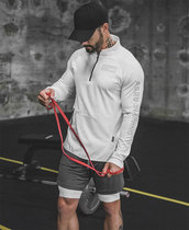 Autumn American slim T-shirt mens breathable elasticity training Sports running basketball muscle fitness brothers long sleeves