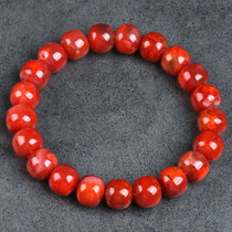 34 14 grams characteristic pattern] Oil-colored Jianan red agate bracelet