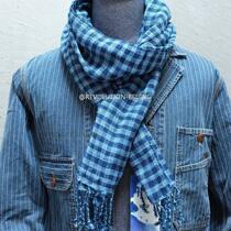 Chinas total generation spot] Dutch Indigo People hand made blue dye Indigo scarf HIRO